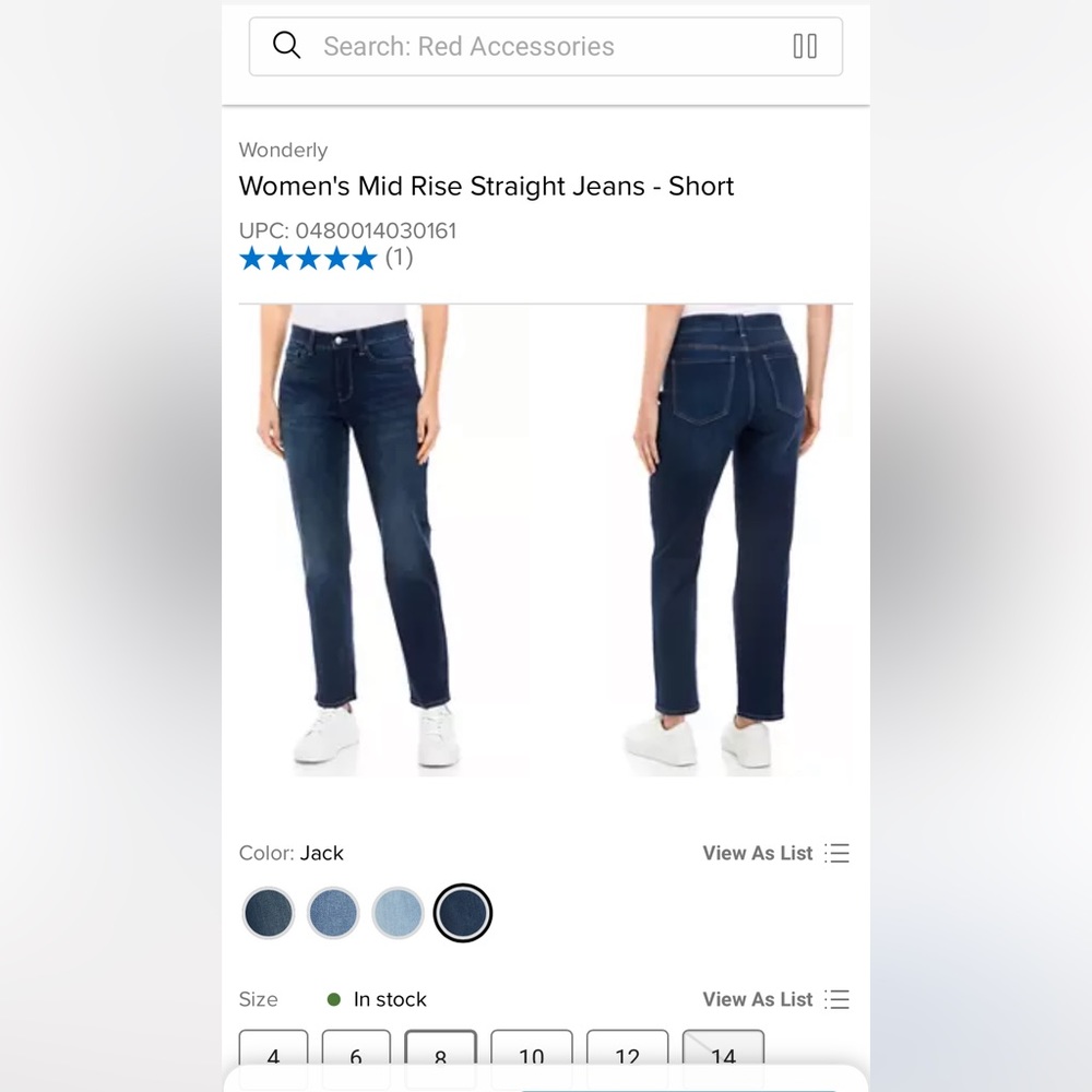 MID RISE STRAIGHT LEG JEANS - Picture 2 of 7